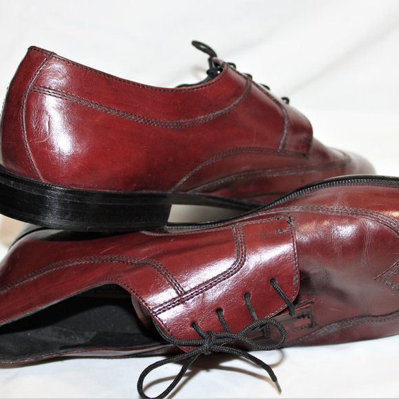 Stanley Blacker Couture Men’s Size 12 Leather Lace Up Burgundy Shoes main image 8